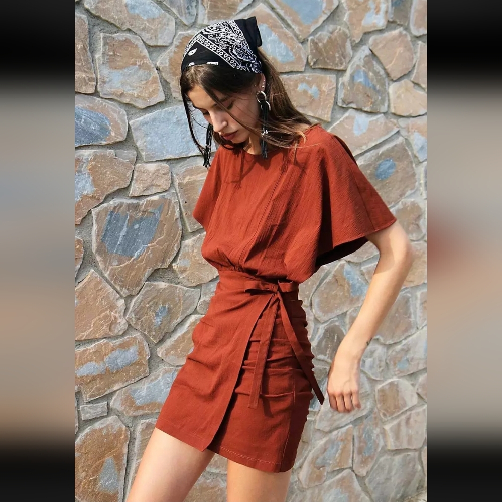 Rust Free People Mini Dress